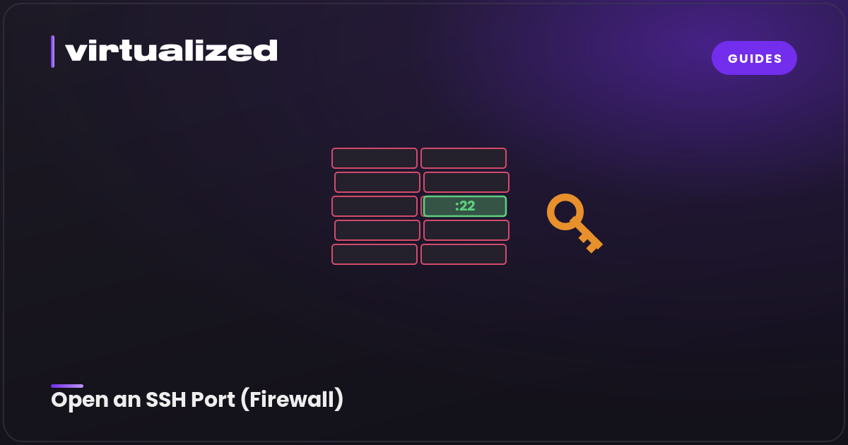 How to open an SSH Port with the Firewall Manager